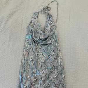 Fashion nova snakeskin halter dress